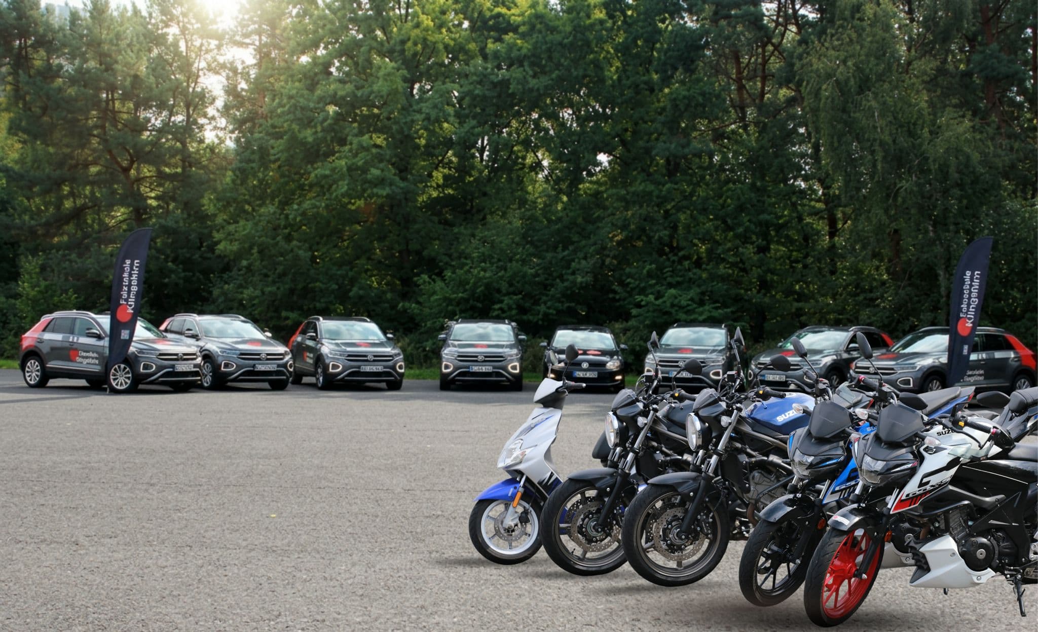 Unsere Flotte: Motorräder und PKW der Fahrschule Klingshirn